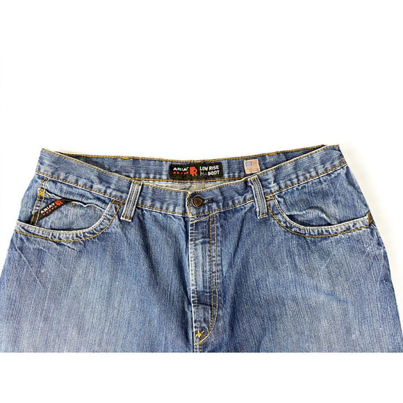 Ariat M4 Cat 2 Low-Rise Flame Resistant Bootcut Denim Jeans Men's Size 40X30 - Picture 3 of 16